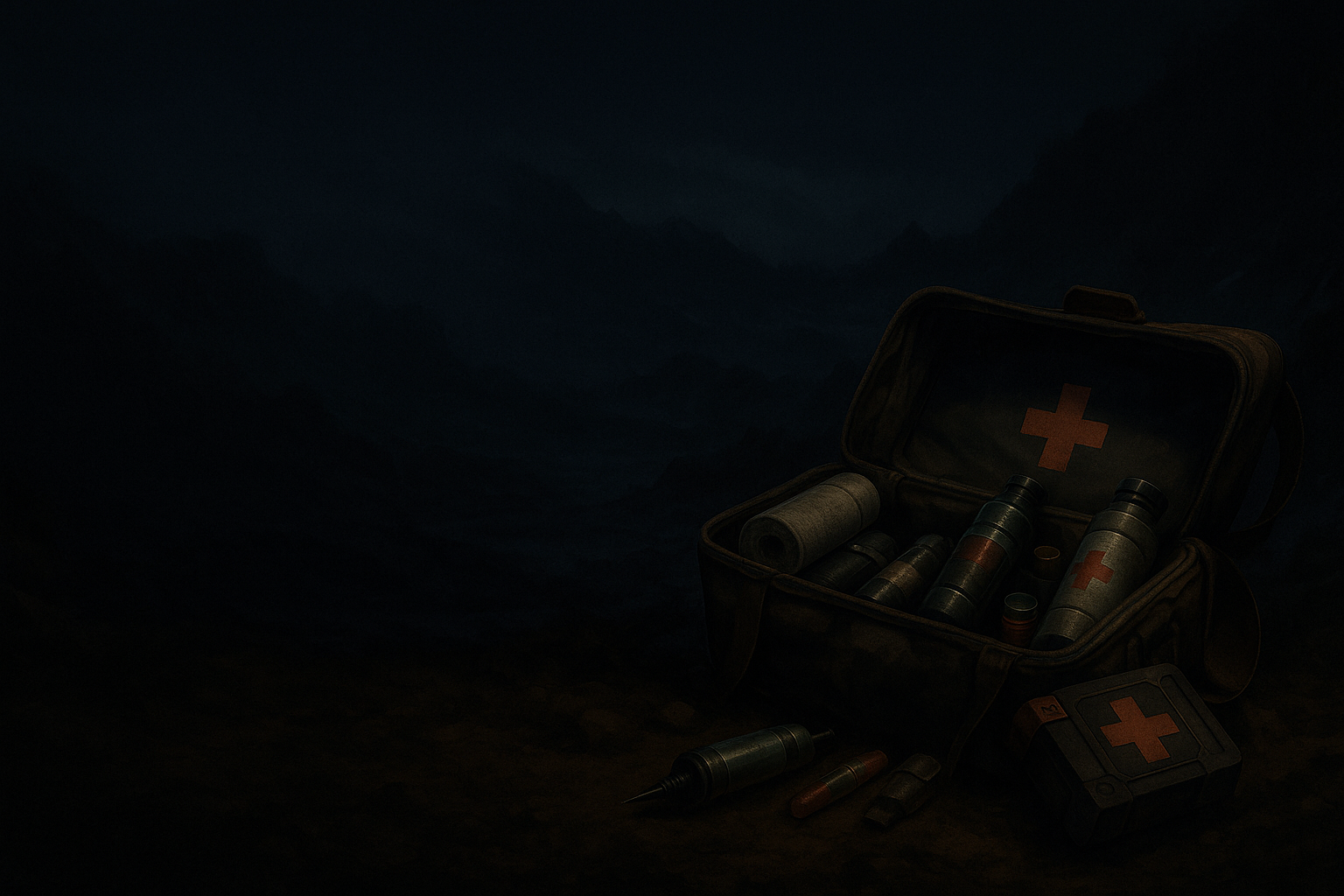 Topside Medics field kit on a dark Arc Raiders landscape